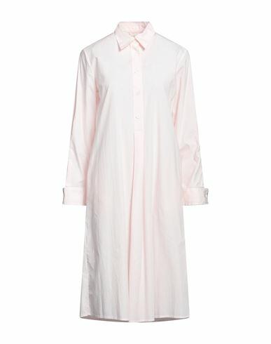 Her Shirt Her Dress Woman Midi dress Light pink Cotton, Elastane Cover