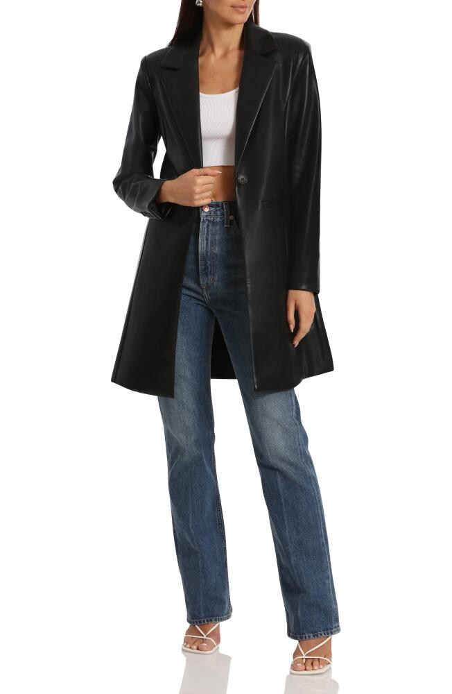 Avec Les Filles Faux-Ever Leather™ Longline Blazer in Black Cover