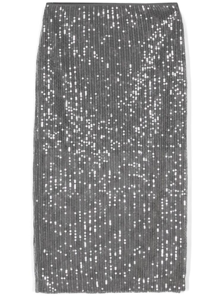 LIU JO monogram-jacquard midi skirt - Grey Cover