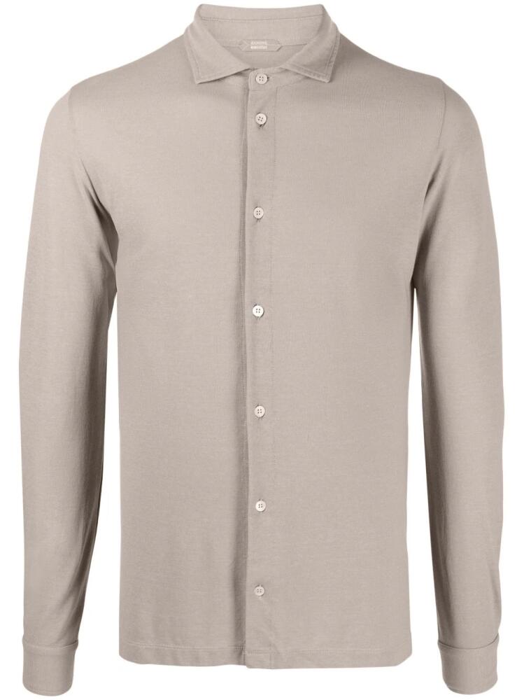 Zanone long-sleeve cotton shirt - Neutrals Cover