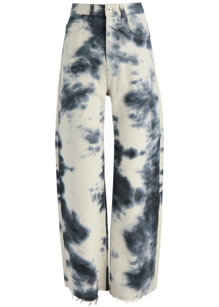 Marques' Almeida Tie-dye Wide-leg Jeans - Cream Cover