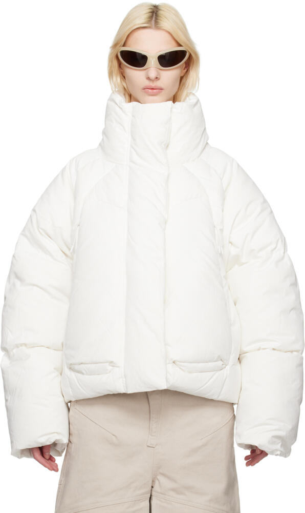 Entire Studios SSENSE Exclusive White UVR Down Jacket Cover