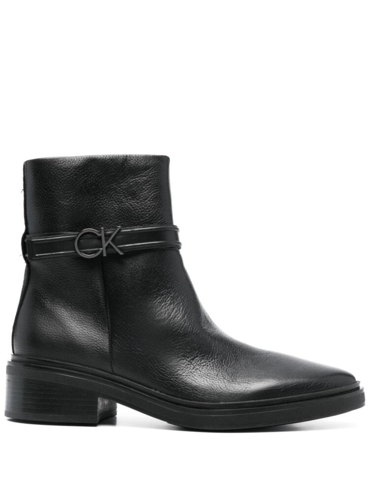 Calvin Klein leather ankle boots - Black Cover