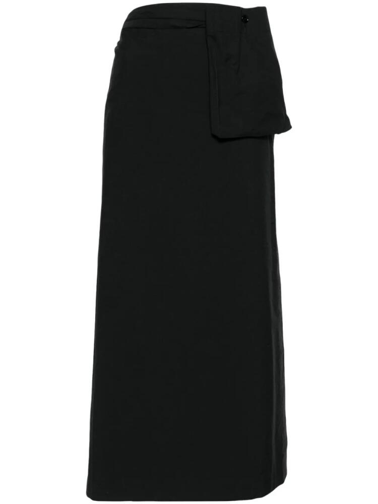 LEMAIRE belted maxi wrap skirt - Black Cover