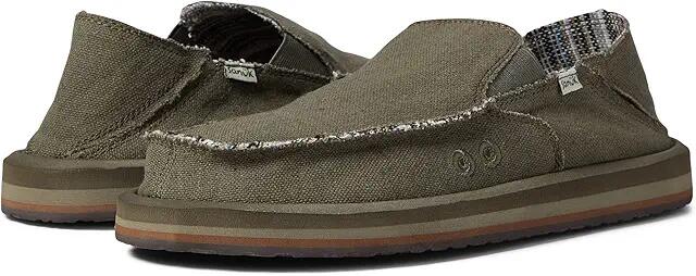 Sanuk Vagabond Sidewalk Surfer ST Hemp (Army) Men's Shoes Cover