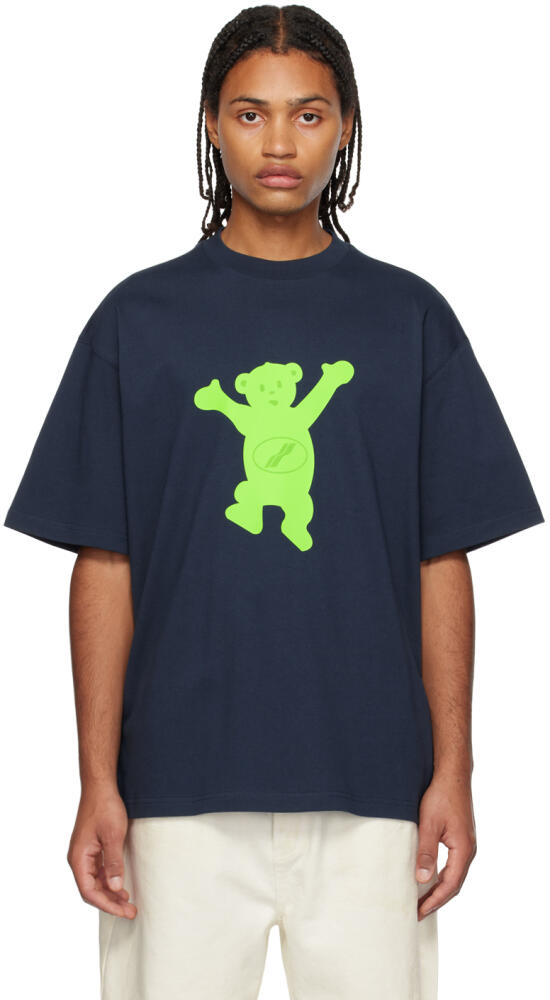 We11done Navy Teddy T-Shirt Cover