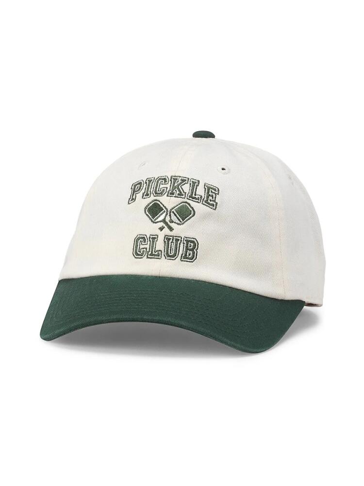 American Needle Men's Pickle Embroidery Baseball Cap - Ivory Green Cover