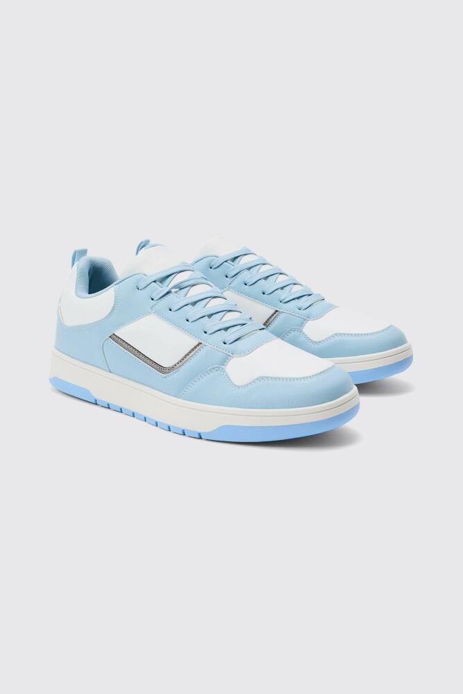 boohoo Mens Contrast Chunky Sneakers In Light Blue Cover