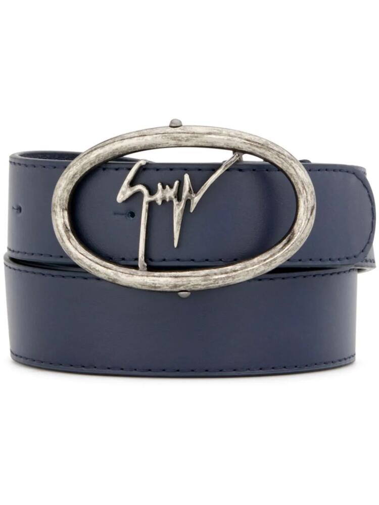 Giuseppe Zanotti Lane leather belt - Blue Cover