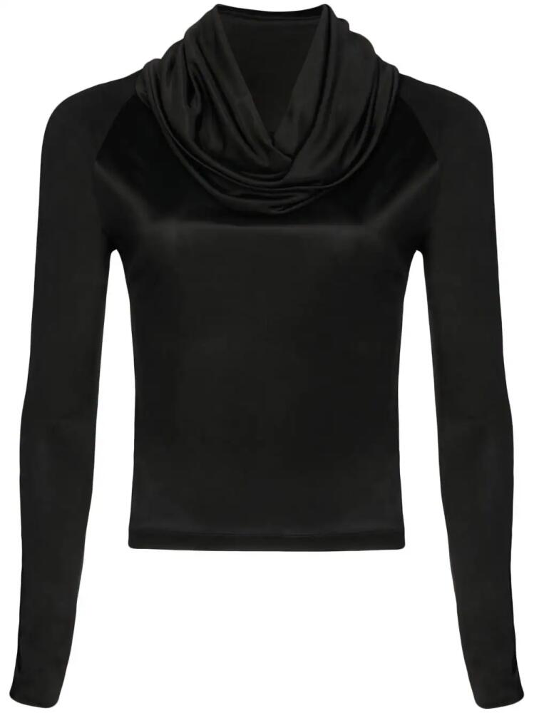 RTA long-sleeve hooded jersey top - Black Cover