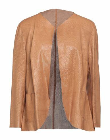 Salvatore Santoro Woman Blazer Camel Ovine leather Cover