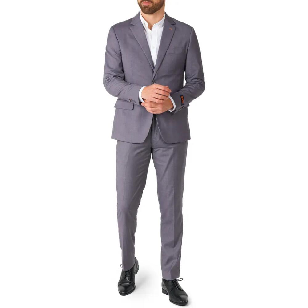 OppoSuits Daily Tailored Fit Dark Grey Stretch Suit Cover