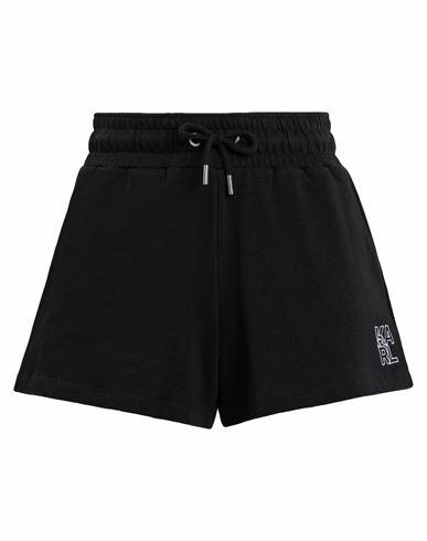 Karl Lagerfeld Athleisure Summer Sweat Shorts Woman Shorts & Bermuda Shorts Black Organic cotton Cover