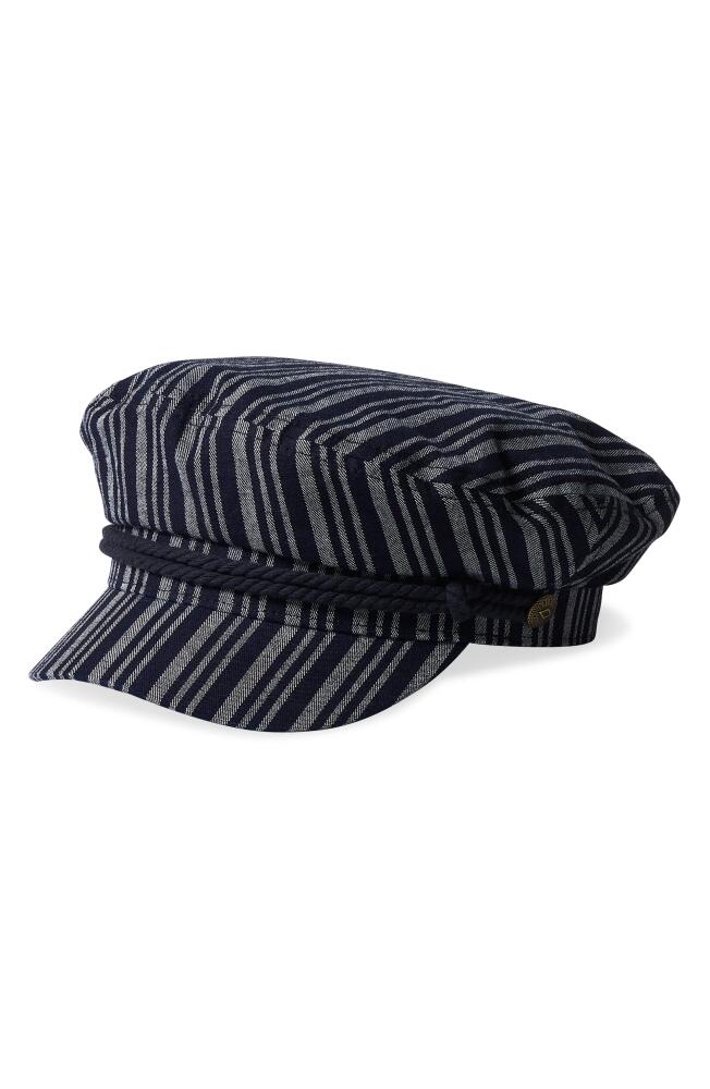 Brixton Fiddler Cap in Denim Stripe Cover