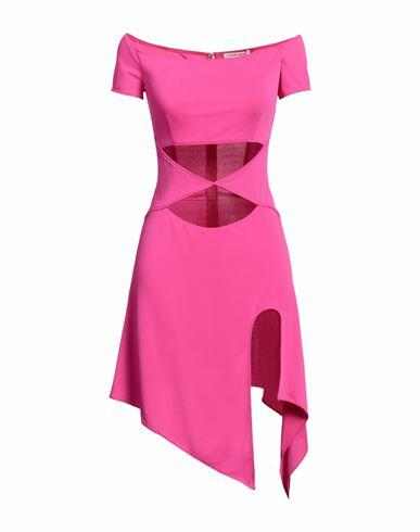 Alessandro Vigilante Woman Mini dress Fuchsia Polyester, Elastane Cover