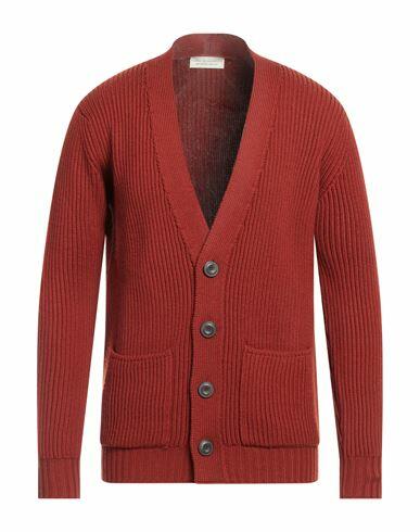 Filippo De Laurentiis Man Cardigan Brick red Merino Wool Cover