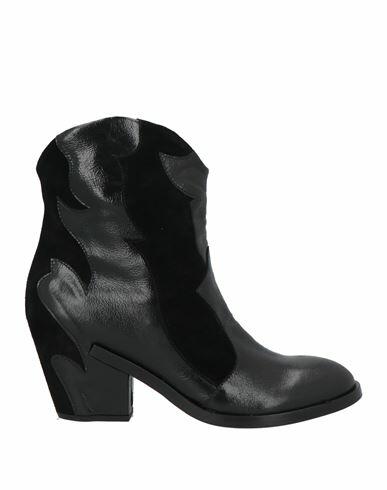 Del Carlo Woman Ankle boots Black Leather Cover