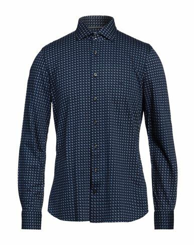 Michael Kors Mens Man Shirt Navy blue Cotton Cover