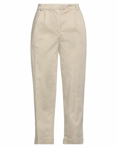 Barba Napoli Woman Pants Khaki Cotton, Elastane Cover