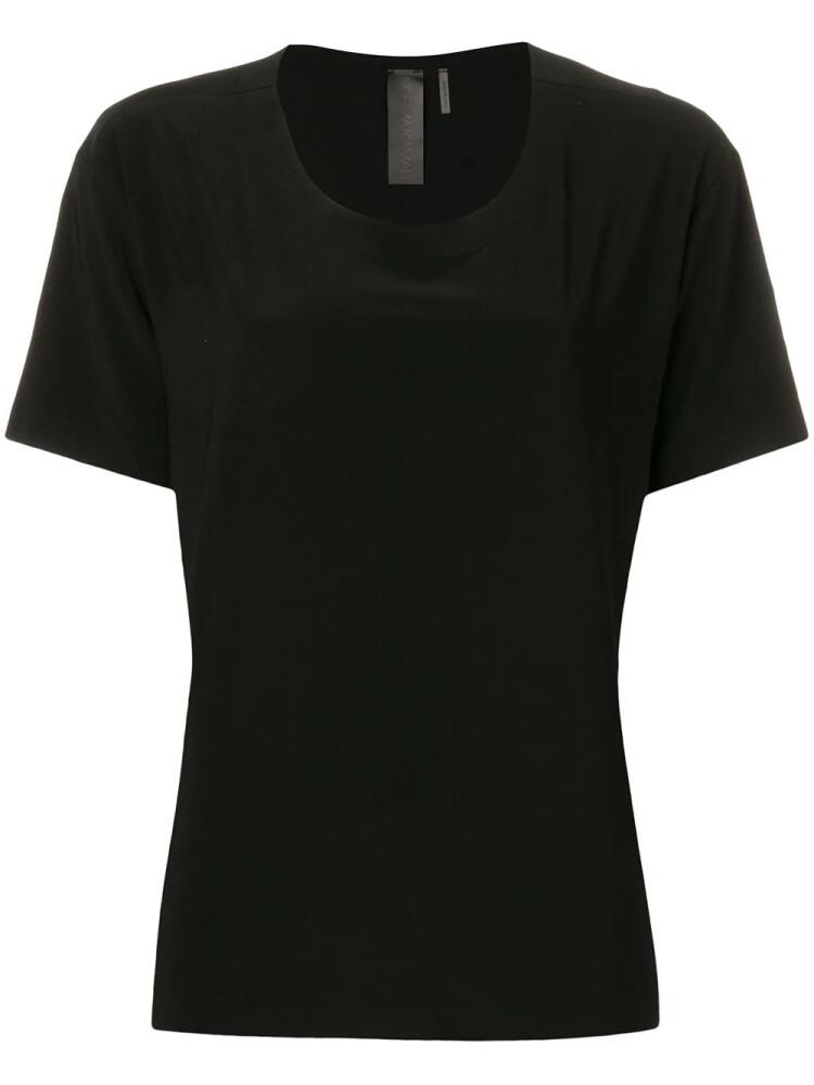 Norma Kamali scoop neck T-shirt - Black Cover