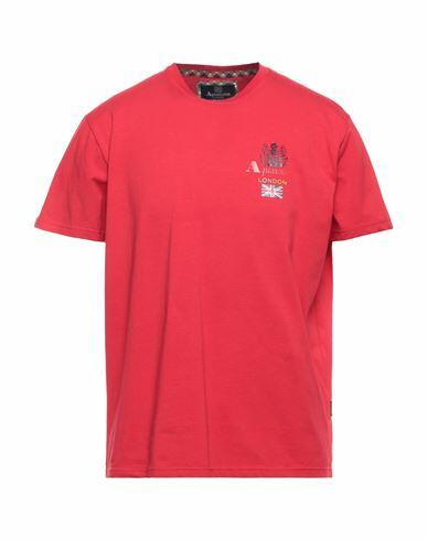 Aquascutum Man T-shirt Red Cotton, Elastane Cover