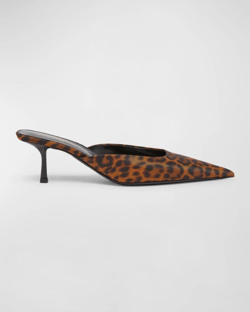 Saint Laurent Barbara Leopard Mule Pumps Cover