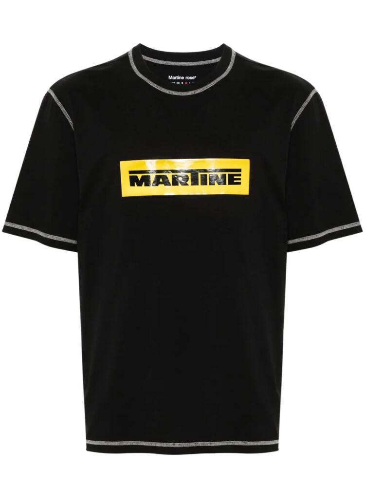 Martine Rose logo-tape T-shirt - Black Cover