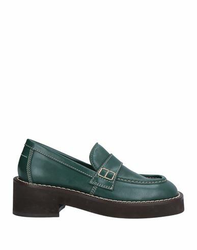 Mm6 Maison Margiela Woman Loafers Deep jade Leather Cover