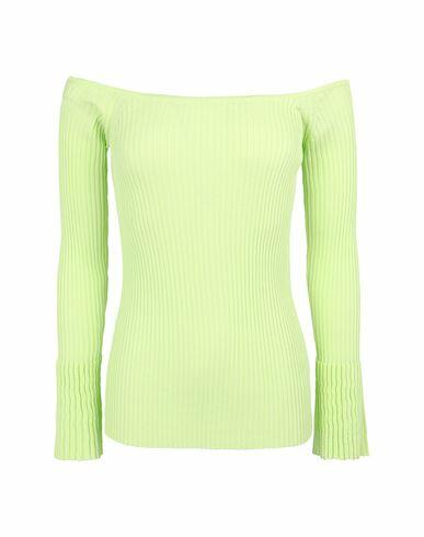 8 By Yoox Knit Bell-sleeve Off-shoulder Top Woman Sweater Acid green Viscose, Polyamide Cover