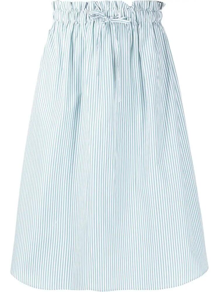 Woolrich striped poplin skirt - Blue Cover