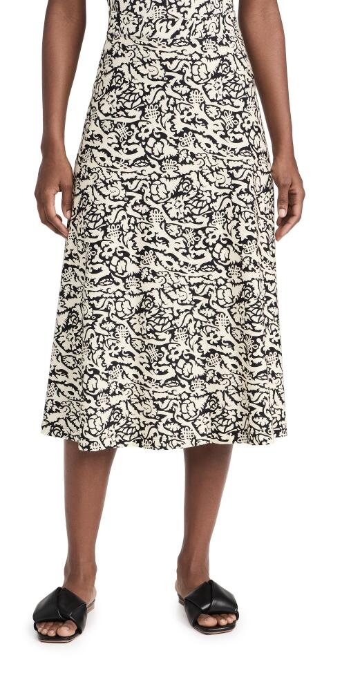 Rosetta Getty Flared Maxi Skirt Black/Cream Cover