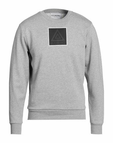 Iceberg Man Sweatshirt Light grey Cotton Cover