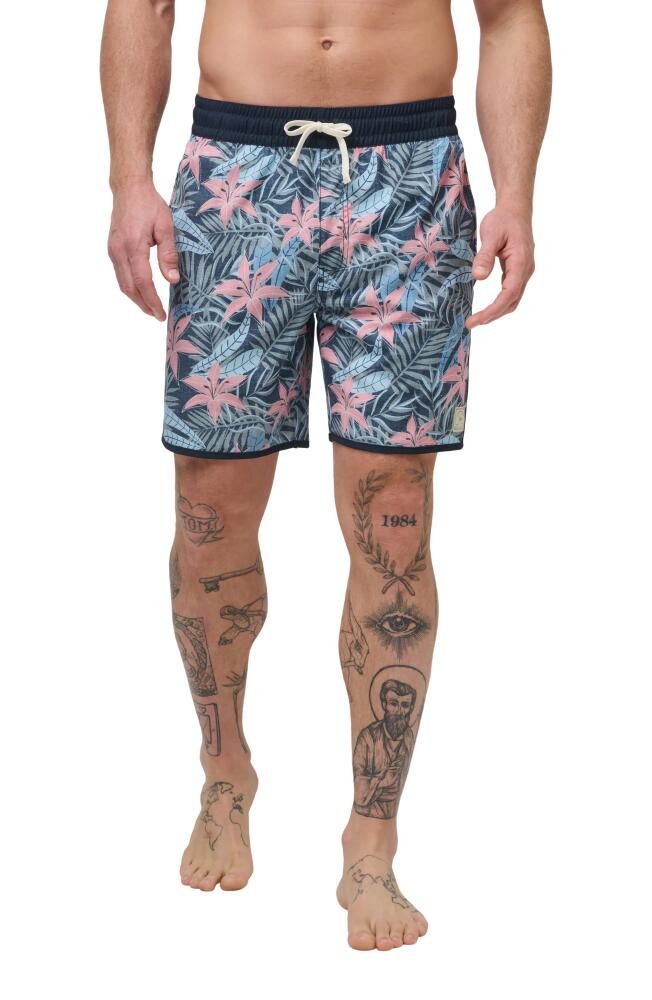 TravisMathew Summer Glow Swim Trunks in Heather Total Eclips Cover