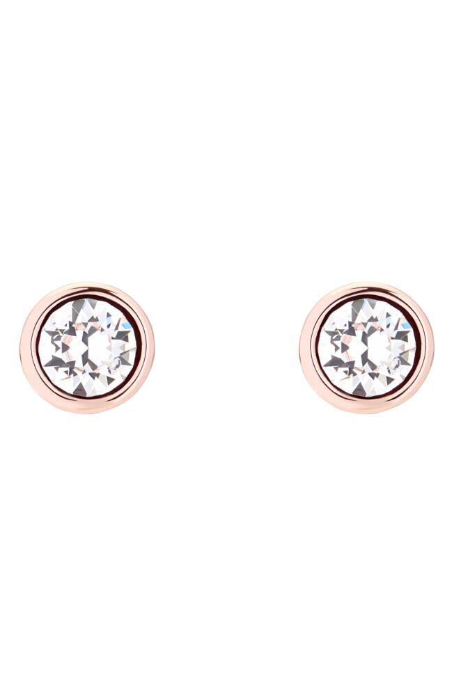 Ted Baker London Sinaa Crystal Stud Earrings in Crystal/Rose Gold Cover