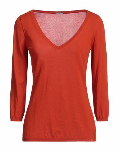 Malo Woman Sweater Orange Cotton Cover