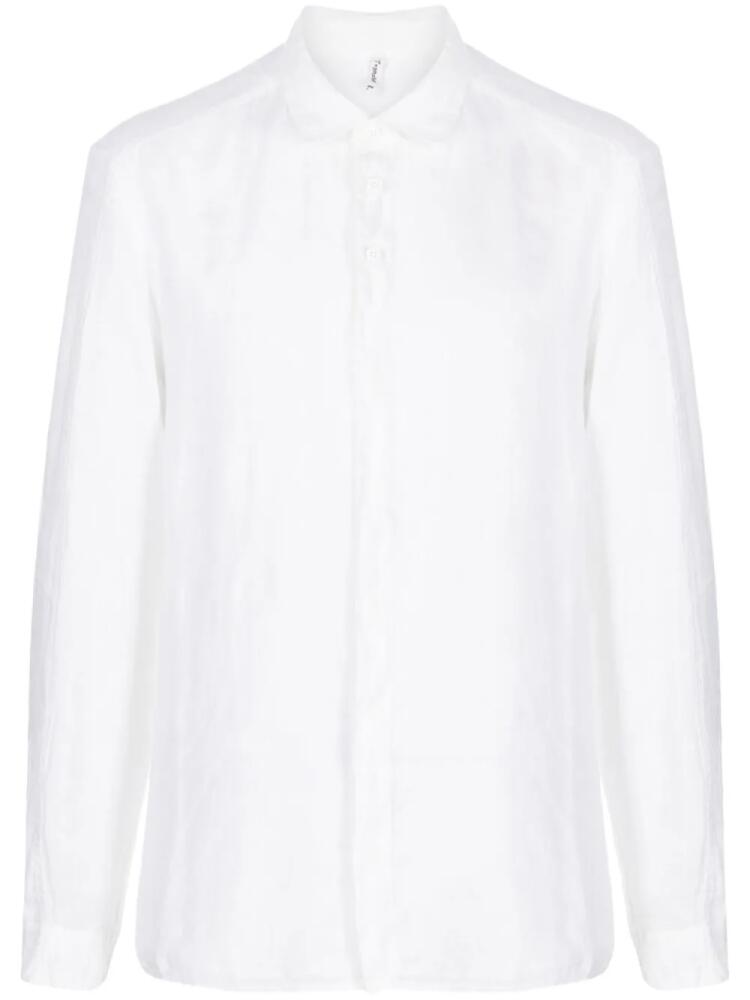 Transit long-sleeve linen shirt - White Cover