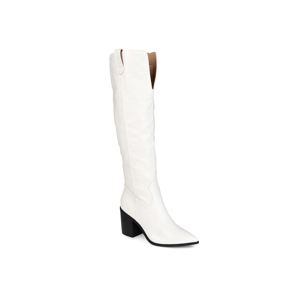 Journee Collection Wide Width Therese Wide Calf Boot | Women's | Off White Cover