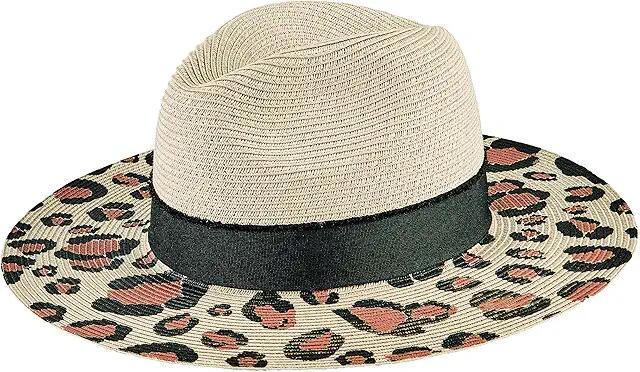 San Diego Hat Company Printed Animal Print Brim Fedora (Leopard) Caps Cover