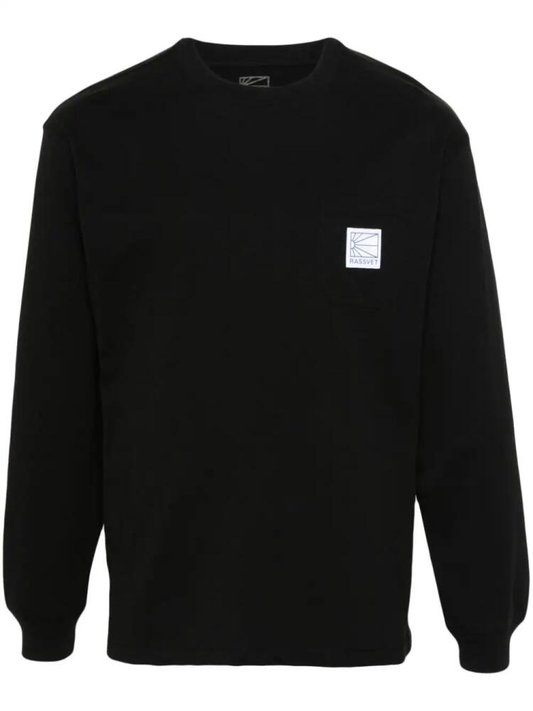 RASSVET logo-patch cotton T-shirt - Black Cover