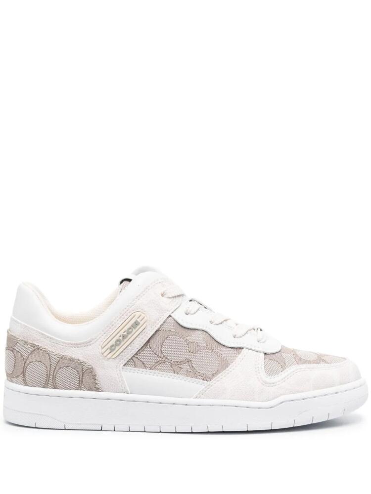 Coach monogram-print lace-up sneakers - Neutrals Cover