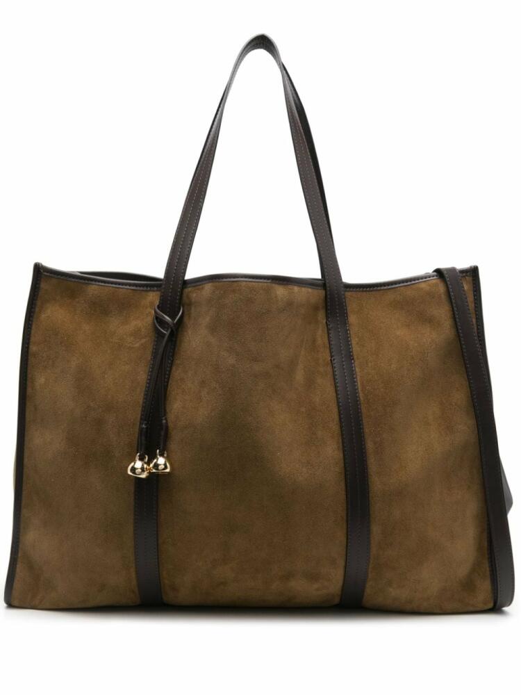 SANDRO suede tote bag - Neutrals Cover