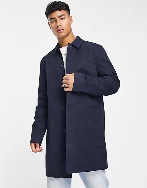 New Look rain resistant trench in navy Cover