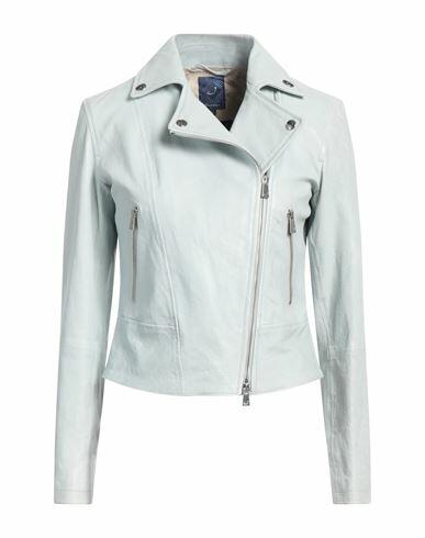 Jacob Cohёn Woman Jacket Sky blue Ovine leather Cover