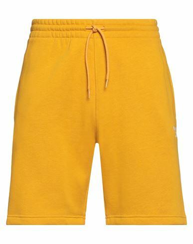 Reebok Man Shorts & Bermuda Shorts Ocher Cotton, Polyester Cover