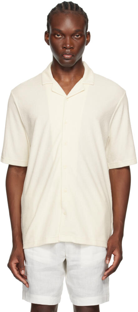 Sunspel Off-White Towelling Shirt Cover