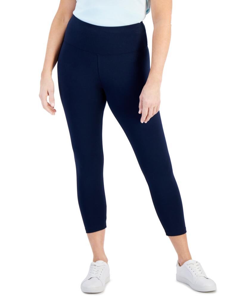 Style & Co Petite High-Rise Cropped Leggings, Created for Macy's - Industrial Blue Cover