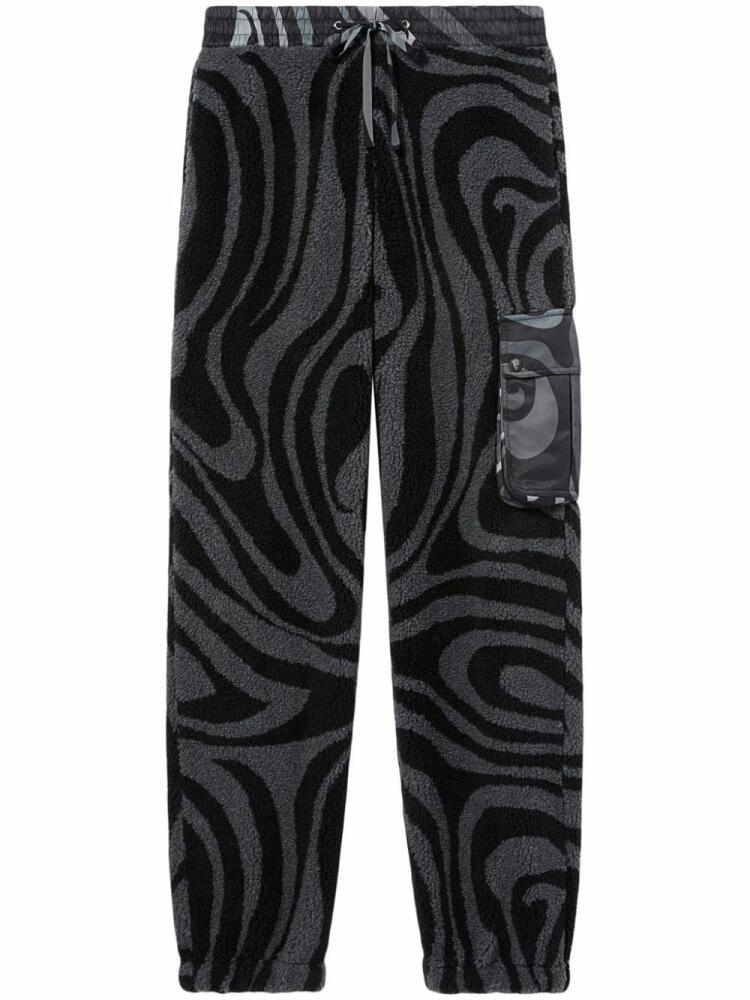 PUCCI Marmo-print fleece track pant - Black Cover