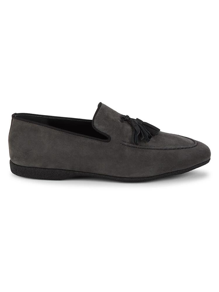 Paul Stuart Men's Hope Suede Tassel Loafers - Grey Cover