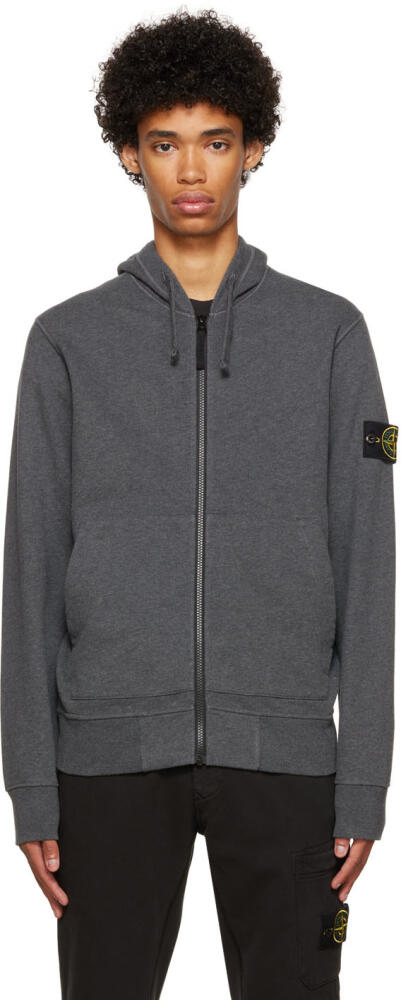 Stone Island Gray Patch Hoodie Cover