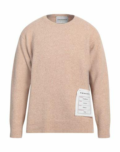 Amaranto Man Sweater Beige Wool, Nylon, Elastane Cover